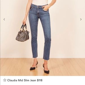Reformation Claudia Mid Slim Jean - 25
